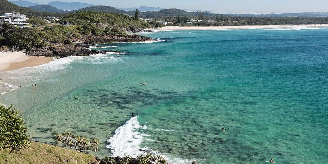 Aerial view of the Tweed Coast, NORTHERN NSW.